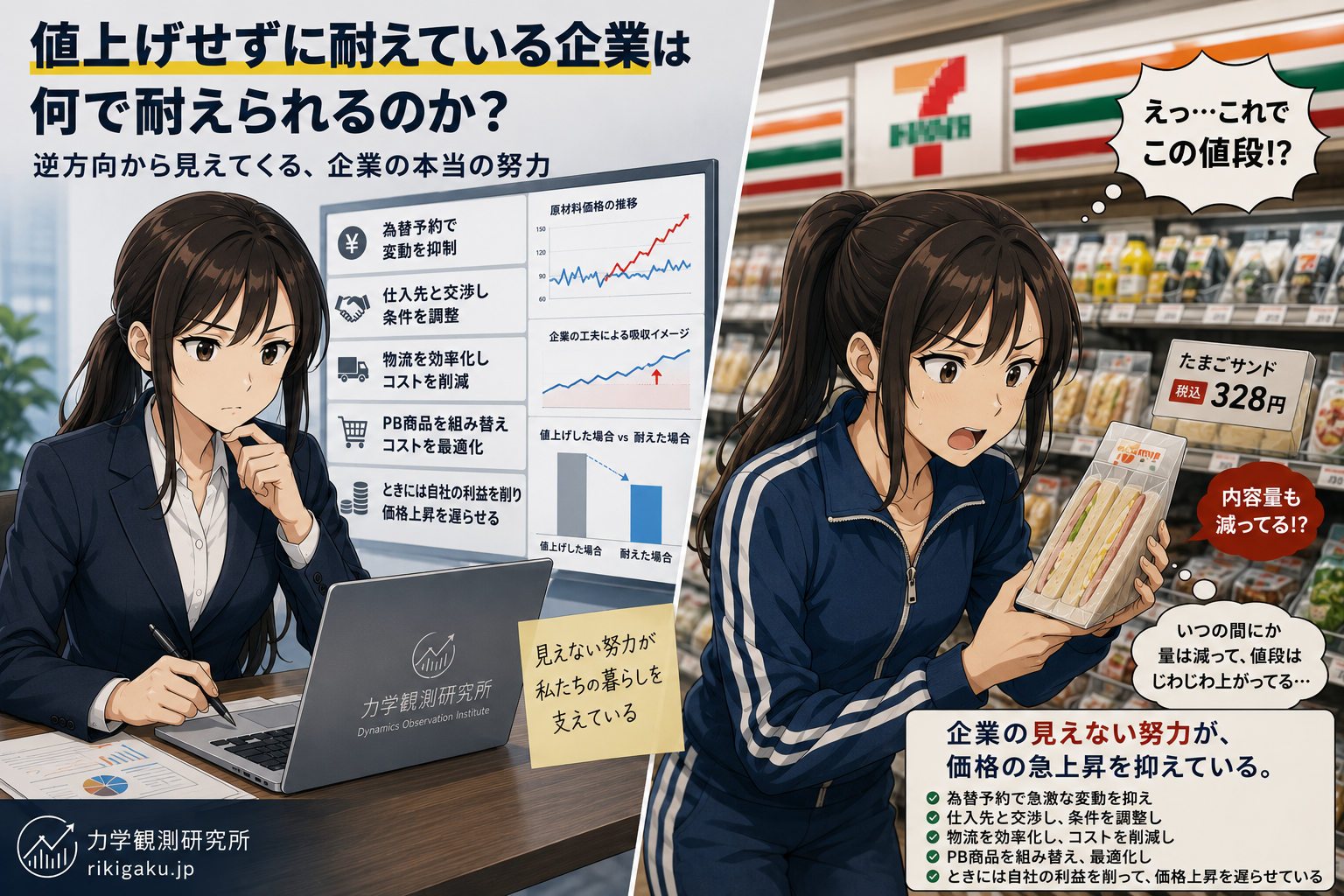 値上げせずに耐えている企業はなぜ耐えられるのか？