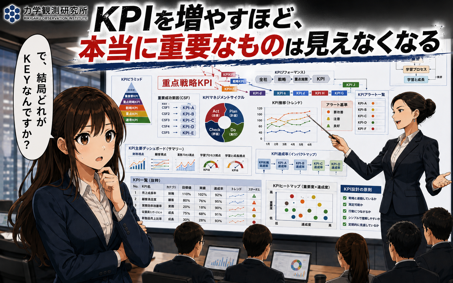 KPIがたくさん並ぶパワポ～御社、いろいろ失っていませんか❓