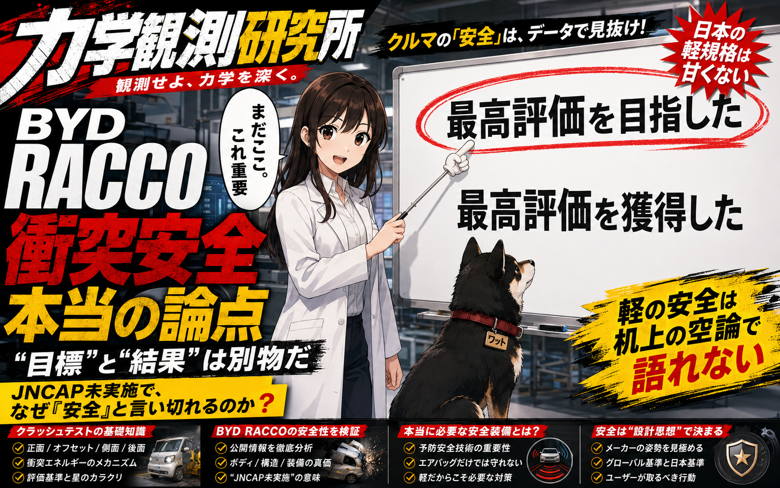 【JNCAP未実施❓️】「最高評価を目指した」は、いつ「安全性が高い」に変わったのか❓【忖度疑惑⁈】